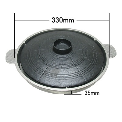 焼肉プレート（鍋蓋タイプ・ニンニク）(直径：330ｍｍ　高さ：35ｍｍ) 商品コード501055502