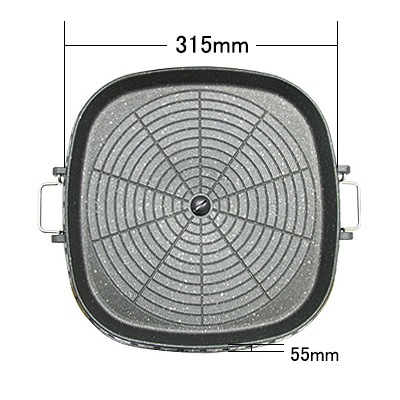 焼肉プレート（ハナロ・四角）(直径：315ｍｍ　高さ：55ｍｍ) 商品コード523015201