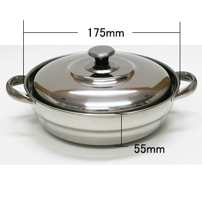 ステンレス鍋（金星：蓋付:1号〜5号） 商品コード509023101