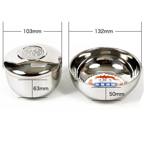 韓国食器二重食器27種（直径：103mm高さ：63mm）+（直径：132mm高さ：50mm）