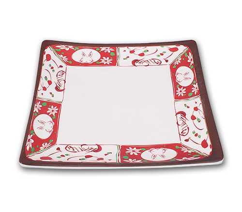 ウサギ四角皿 MN3094  212*212 mm / 8.3*8.3 inch