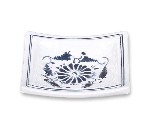 青タンポポ　重ね四角小皿 DS-6709 95*95*26 mm / 3.74*3.74*1.0 inch